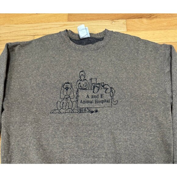 Lot of 2 Vintage Sweatshirts Size M – Grand Canyon & Animal Hospital – 90s Style - Picture 3 of 16